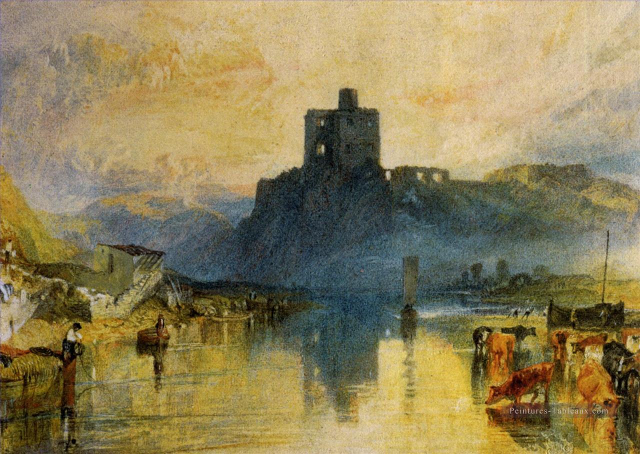 Château de Norham sur la rivière Tweed romantique Turner Peintures à l'huile